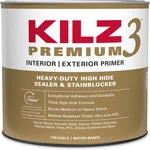 KILZ 3 Premium Primer, Interior/Exterior, 1 Quart can