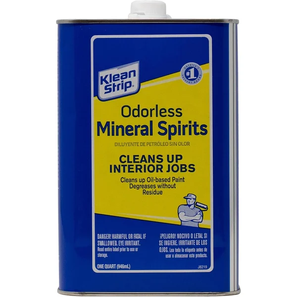 Klean-Strip odorless mineral spirits, 1-quart can, for removing linseed oil from wood