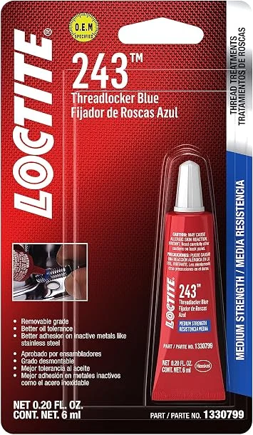 Loctite 243 blue threadlocker, 6ml tube