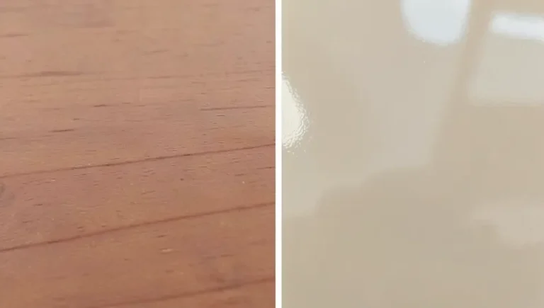 Matte versus gloss polyurethane sheen comparison on wood