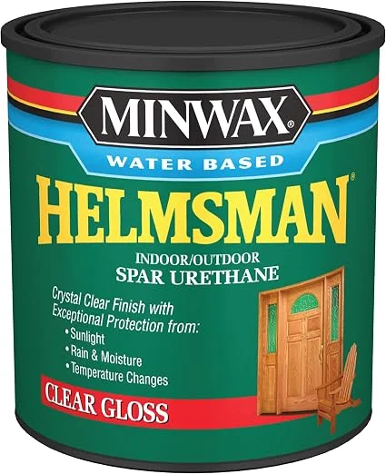 Minwax Helmsman Water Based Spar Urethane quart can, clear gloss