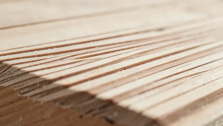 Parallel lines left on a board by a thickness planer