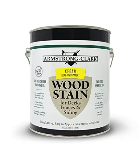 Armstrong-Clark oil-based cedar semi-transparent wood stain, 1 gallon can