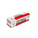 ZipWall plastic dust barrier sheeting for isolating a room with suspected asbestos flooring