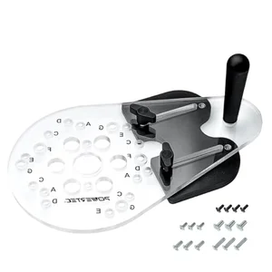 POWERTEC universal offset router base plate with edge fence