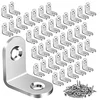 Stainless steel L bracket corner brace set