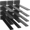 12-pack black hidden L-brackets for floating shelves