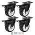 4 inch heavy duty locking plate casters set of 4