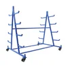 5-tier rolling double-sided pipe and lumber storage rack