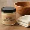 wood conditioner jar with cloth applicator