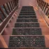 outdoor rubber stair tread mat scroll pattern