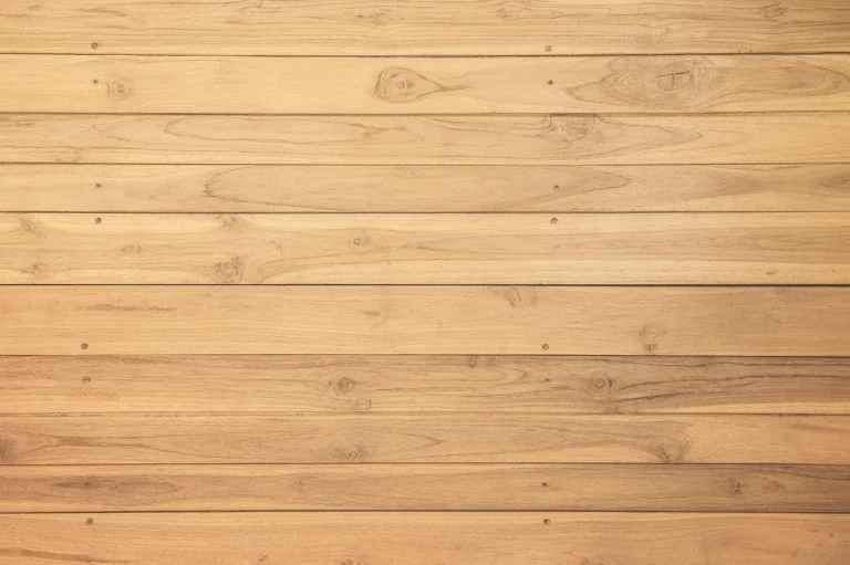 Staggered wood planks on a wall
