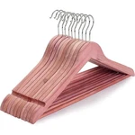 TOPIA HANGER American red cedar wooden clothes hangers, 10 pack