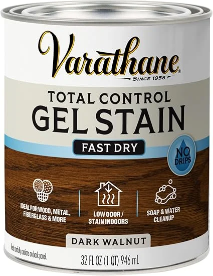 Varathane Total Control Dark Walnut Gel Stain quart