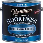 Varathane Diamond water-based interior floor polyurethane, satin
