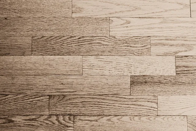 Hardwood floor plank pattern showing wood grain before sealing