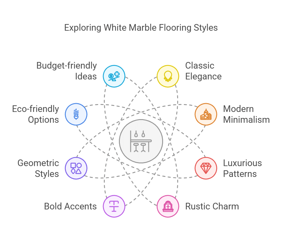 10 Stunning White Marble Flooring Ideas