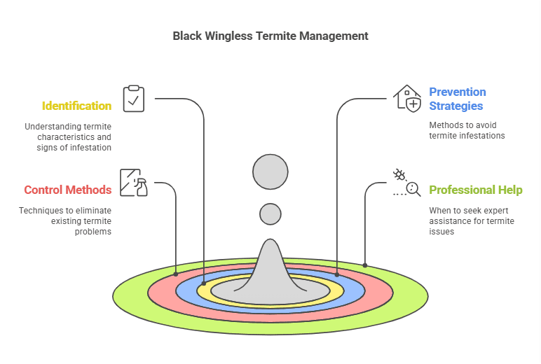 Black Wingless Termites