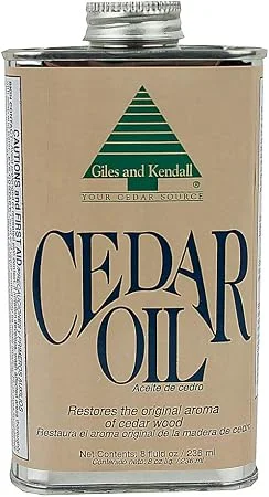 Giles and Kendall cedar oil, 8 oz can