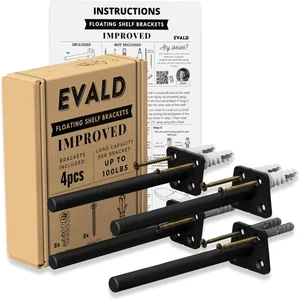 EVALD 8-inch floating shelf brackets 4-pack