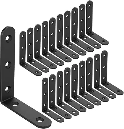 Heavy duty L corner brace shelf brackets, 20-pack