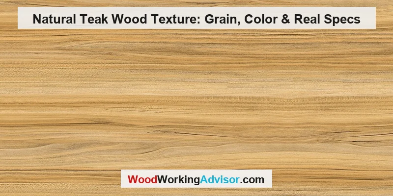 Natural teak wood grain texture close-up