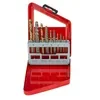 Neiko 10-piece screw extractor and left-hand drill bit set in red case