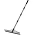 Walensee Heavy Duty Dual-Sided Bow Rake, 17 Steel Tines