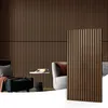 Art3d fluted sound absorbing slat wall panel, dark walnut