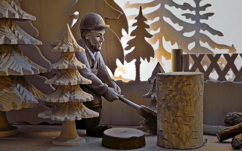 finished small wood carved figures displayed together showing simple beginner carving results finished small wood carved figures displayed together showing simple beginner carving results