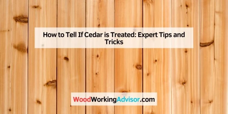 How to Tell If Cedar is Treated