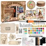 K KERNOWO 156-piece all-in-one wood burning pyrography kit for beginners
