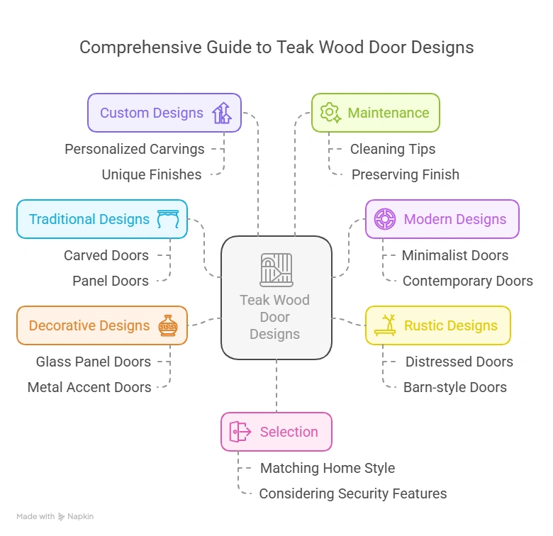12 Beautiful Main Teak Wood Door Designs for a Classic Look
