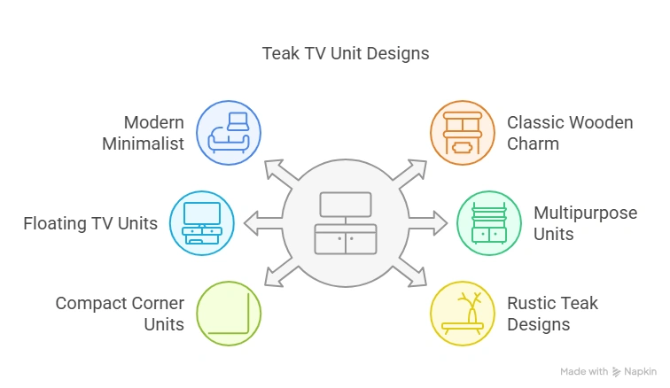 12 Elegant Teak Wood TV Unit Designs for a Luxurious Living Room