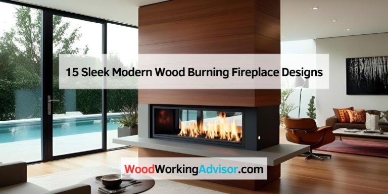 15 Sleek Modern Wood Burning Fireplace Designs