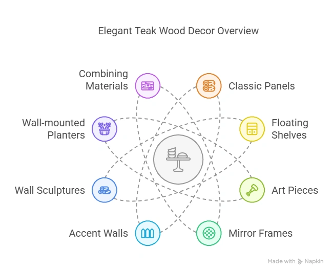 8 Gorgeous Teak Wood Wall Decor Ideas for a Timeless, Elegant Space