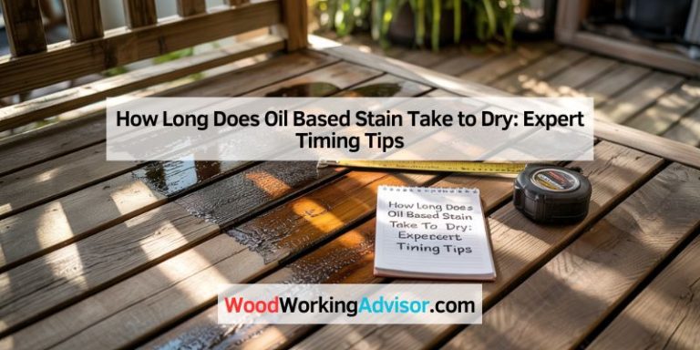 How Long Does Oil Based Stain Take to Dry