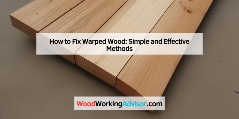 How to Fix Warped Wood: Simple and Effective Methods