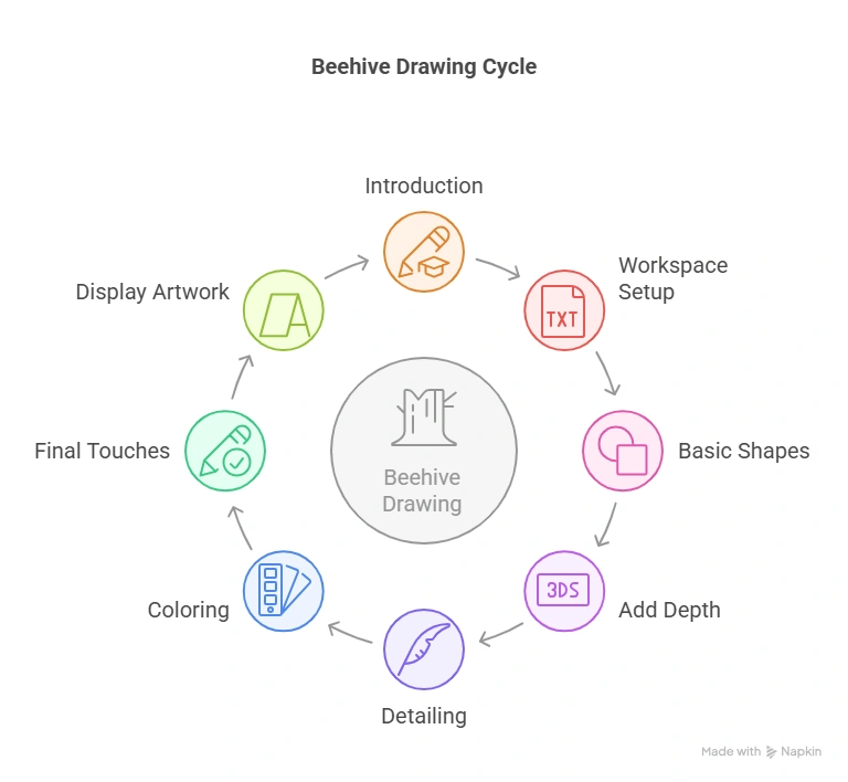 Simple Beehive Drawing: Easy Step-by-Step Guide for Beginners