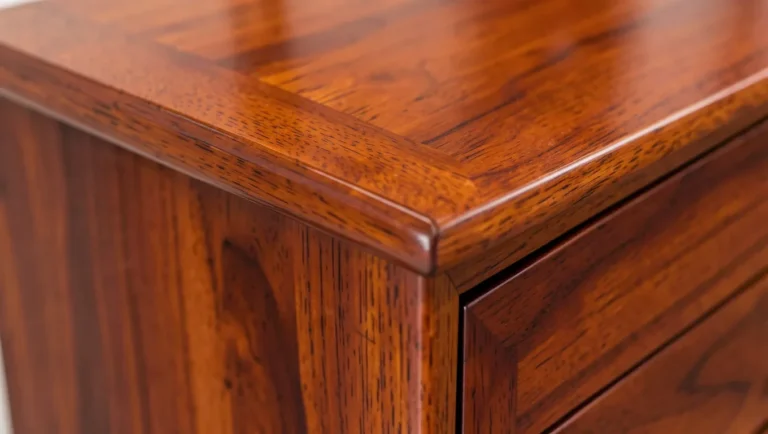 Polished cherry wood furniture showing its warm reddish tone