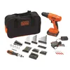 BLACK+DECKER 20V cordless drill driver kit used to drill pilot holes for a DIY wooden shoe rack