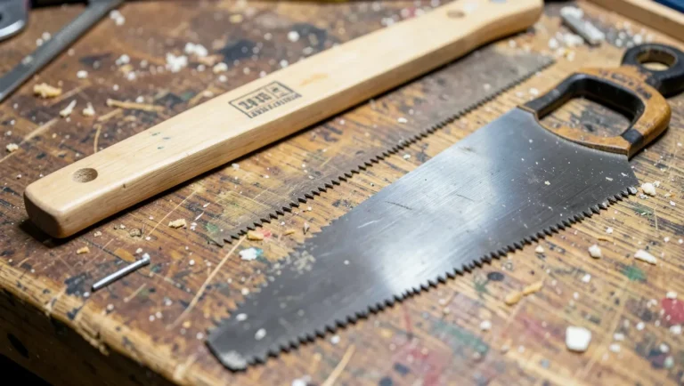 A hand saw and a hacksaw side by side