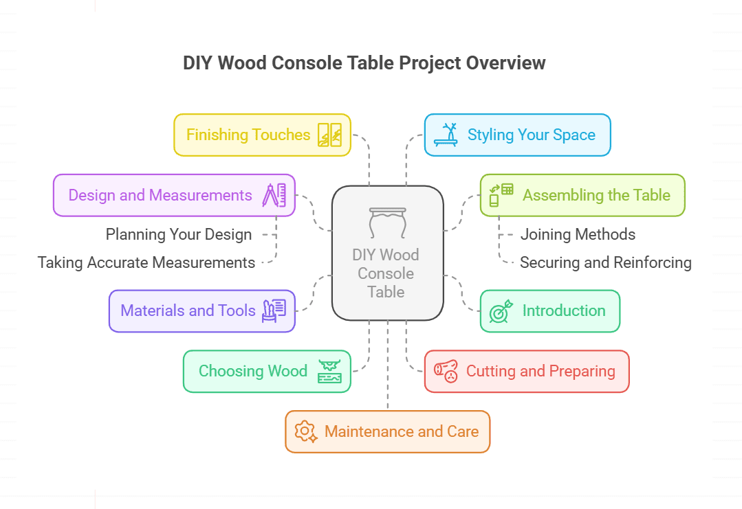 DIY Wood Console Table