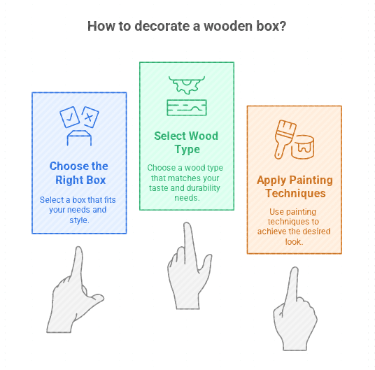 How to decorate a wooden Box