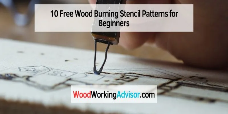Wood burning a stencil pattern with a pyrography pen