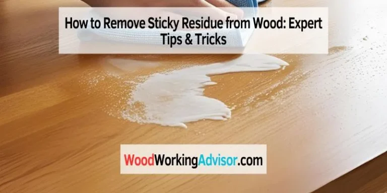 Wiping sticky residue off a wood table