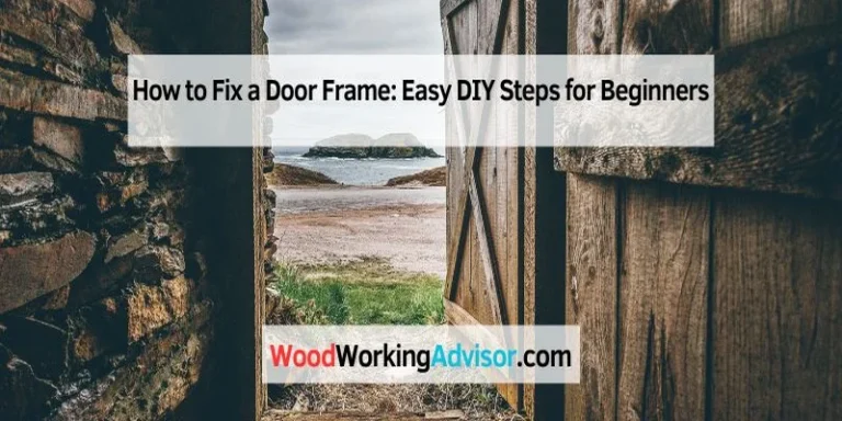 Weathered wooden door frame opening to a coastal view