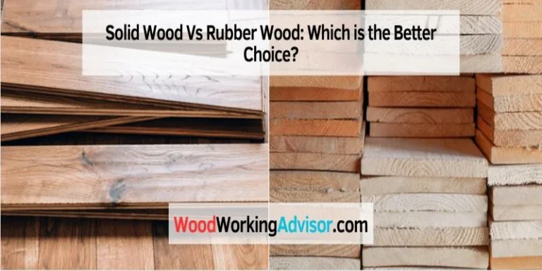 Solid wood flooring planks next to rubberwood lumber stacks