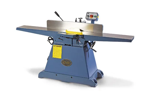 8-inch benchtop jointer machine used to flatten and square rough lumber