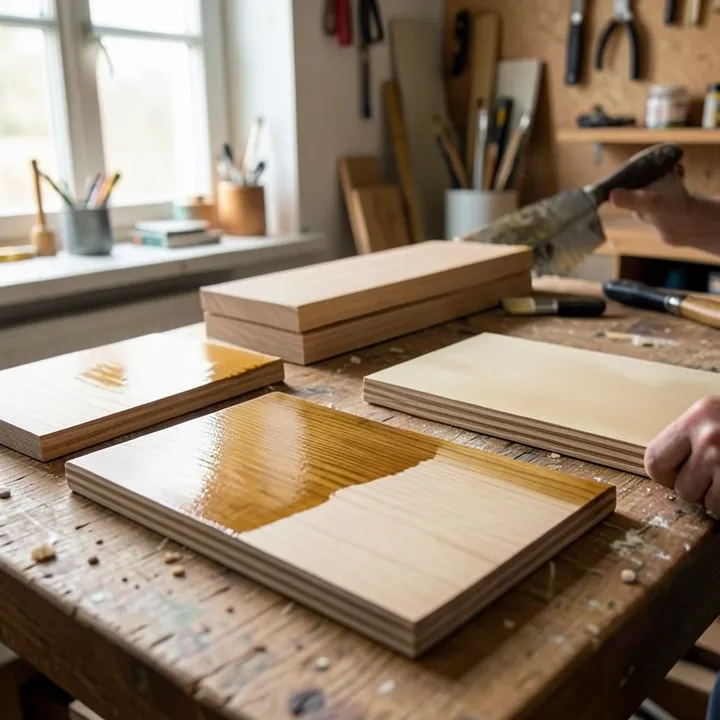 oil-based stain vs water-based stain applied on wood boards comparison